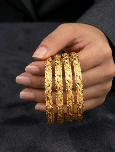Ethnic bangles 22k gold plated - ethnic,