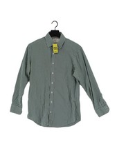 Hawes & Curtis Men's Shirt Chest: 33 in Green Checkered 100% Other Basic