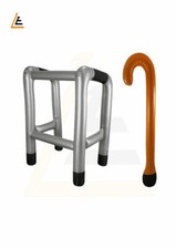 Inflatable Walking Stick & Zimmer Frame Blow Up Toy Novelty Gag Joke Dress Up