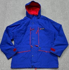 1990S VINTAGE BERGHAUS TRANGO GORE-TEX MENS TREKKING JACKET BLUE SIZE M