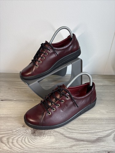 Ecco ladies burgundy shoes - burgundy,