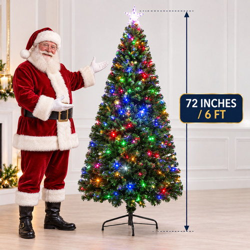 6ft pre lit christmas - pre, tree