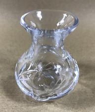 Edinburgh Crystal Bud Vase, Etched Vintage Crystal Bud Vase Floral Pattern