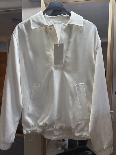 Zara men white twill jacket - men's,