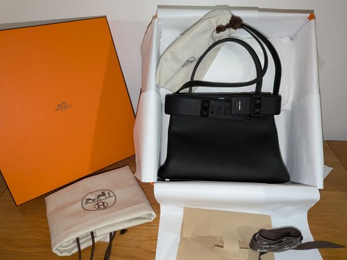 New rare hermes black togo - new,