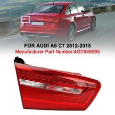 Left N/S Rear Inner LED Tail Light Brake Lamp  For Audi A6 C7 Saloon 2012-2015 `