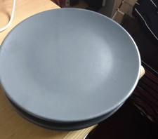 replacement Ikea 22610  slate grey Satin Finish  Dessert  Plates 6 available gc