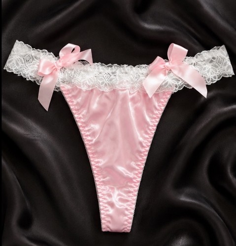 Women pink satin lace - pink,