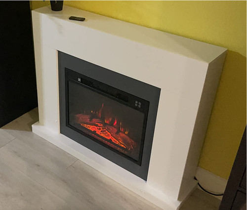 Electric fireplace suite white - electric,