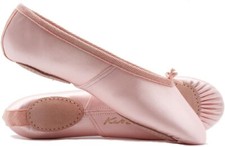 Katz Pink Satin Split-sole Ballet Shoes