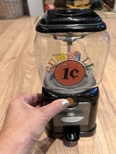 Jolly Good Industries Inc. Black Metal & Glass 1 Cent/p Gumball Machine Working