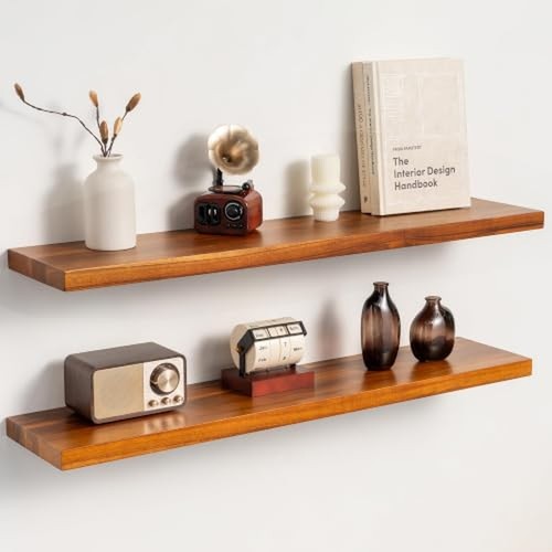 Inch teak floating - inch, shelves