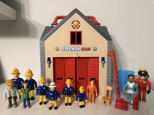 Fireman Sam Toy Bundle Fire Station Figures Elvis Penny Naughty Norman Dylis