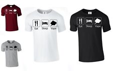 Eat Sleep Vape T-Shirt Vaping Smoking E-Cig Fathers Day Gift (Vape, Tshirt)