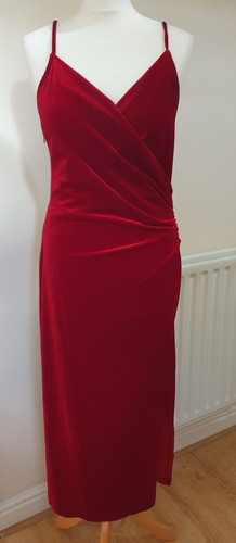 Zara long red - velvet, feel