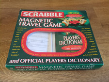 Scrabble Magnetic Travel Game Official Players Dictionary Pack Boxed