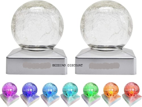 Solar crackle ball garden - solar, post