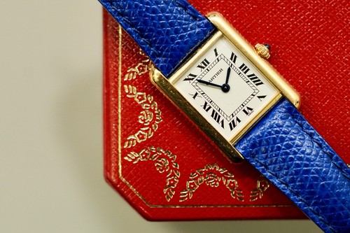 Cartier tank louis quartz 18k - louis,