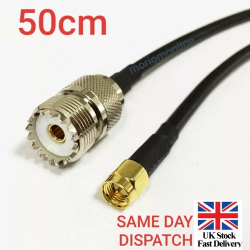 50cm rg58 cable - male, plug