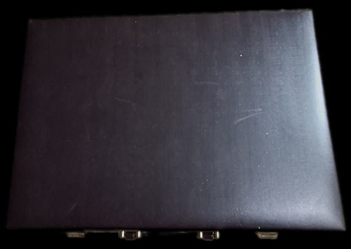 Hard brown suitcase attache - brown,