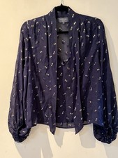 Stunning Silk Top, Navy &