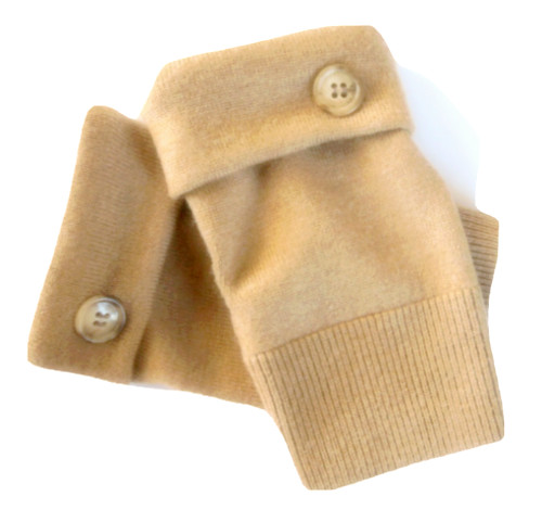Fingerless gloves camel brown - camel,