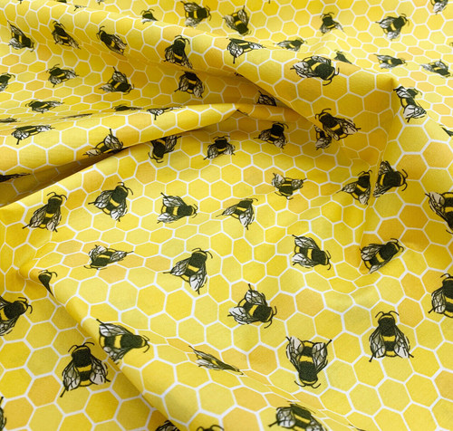100 cotton fabric bees - fabric, &