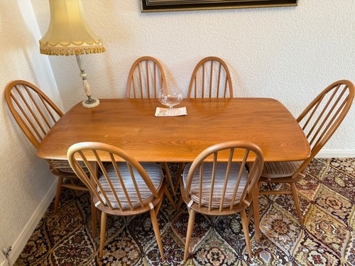 Ercol dining table and - , 6
