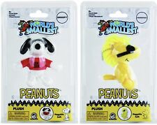 (Set of 2) World's Smallest PEANUTS SNOOPY & WOODSTOCK Plush Joe Cool Figures