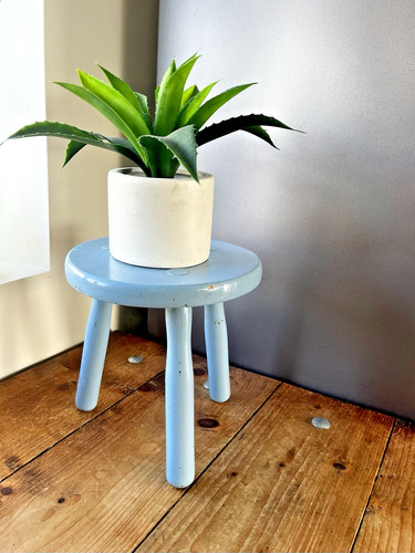 Painted dairy milking stool - painted,