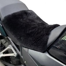 Universal Motorcycle Short Wool Sheepskin Seat Pad Motorbike Cover Touring Adv
