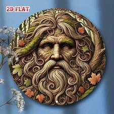 Man Face Plaque Forest Pagan