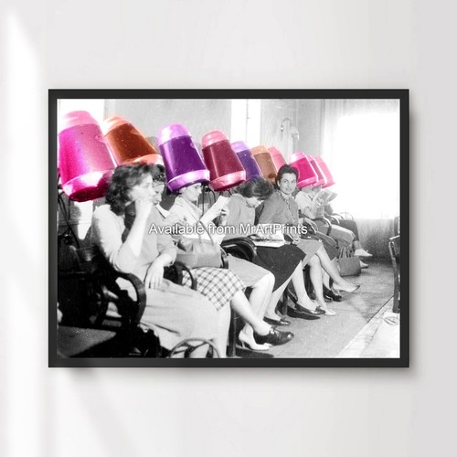 Hair salon vintage art print - hair,