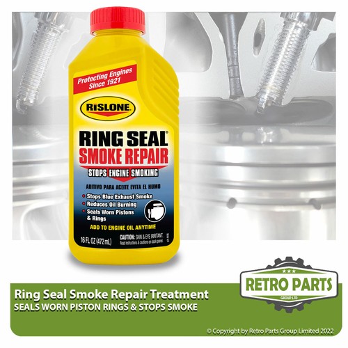 Worn piston rings blue - blue, smoke