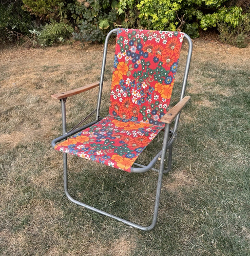 Vintage floral garden deck - vintage,