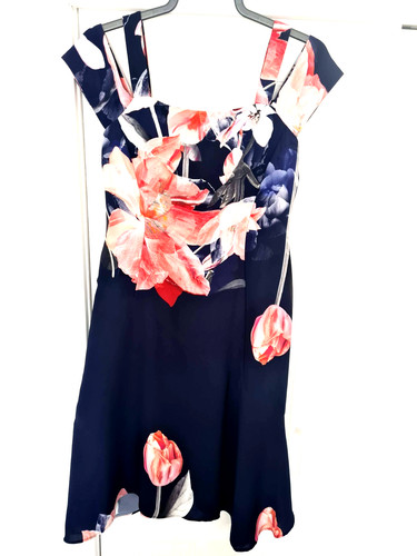Coast navy blue floral fit - coast,