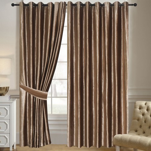 Plain velvet curtains ready - velvet,
