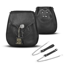 Rob Roy Leather Sporran, Handcrafted Medieval Renaissance Scottish Kilt Waist...