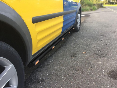 Black side bars amber leds - black,