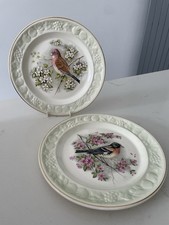 Royal Worcester Spode Palissy Vintage Dinner Plates Set Of Two Brambling Linnet