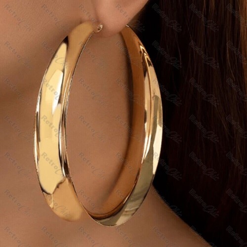 Big gold hoop - earrings, extra