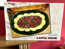 Caron Wonderart Large Latch Hook Rug Kit - Oval 34" x 50" - Country Garden Roses