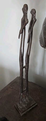 Vintage cast bronze african - cast,