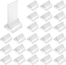 24 PCS Acrylic Place Card Holders Clear Game Card Stands Small Wedding Table 