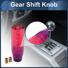 15cm Automatic and Manual Shift Knob with 2 Adapter Acrylic Pink Purple 1 Set