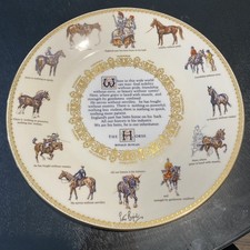 Aynsley Fine Bone China collector's plate titled "The Horse" Signed 10.75”