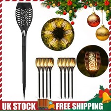 Flame Effect Solar Outdoor Lights Stake Garden Flickering LED Torch Lamp 2/4/8pc