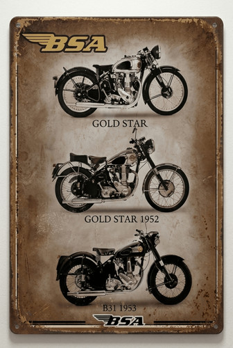 Classic bsa motorcycles metal - bsa,