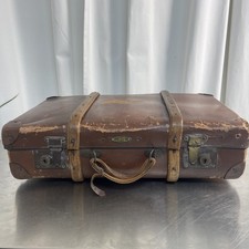 Vintage Suitcase Compressed Fibre Wooden Braces 1930s Luggage 55x35x16cm