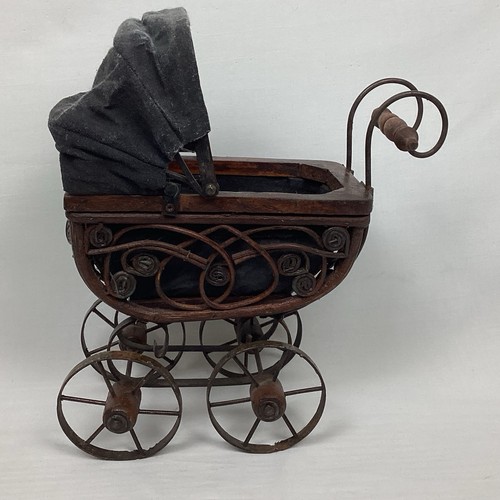 Vtg victorian style doll pram - vtg,